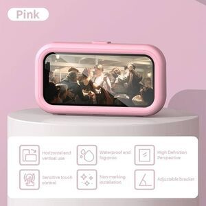 Pink Waterproof 360° Rotation Shower Phone Holder BathroomAccessories